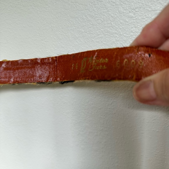 Vintage Authentic Winter Furs Leopard Cheetah Print Leather Belt Size Small - Picture 11 of 12